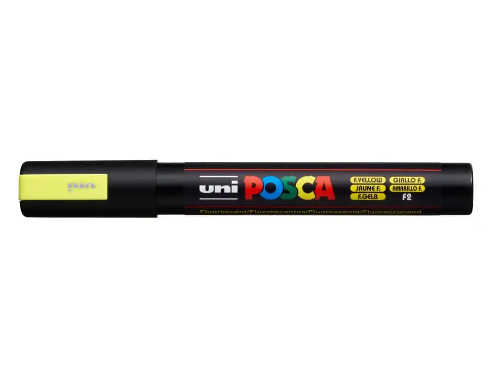 Posca Rotulador uni posca pc-5m marcador de pintura punta conica 1,8-2,5 mm rojo fluorescente
