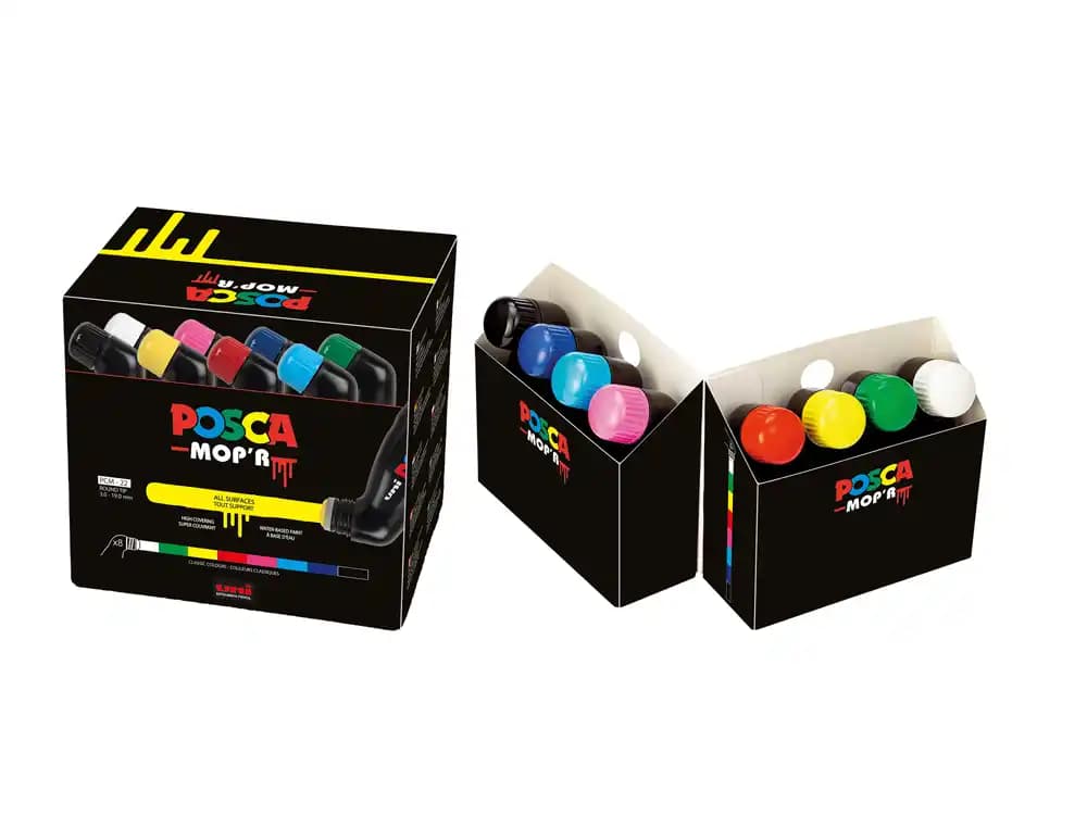 Posca Rotulador uni posca mop r pcm-22 marcador de pintura redonda 3-19 mm caja de 8 unidades colores surtidos