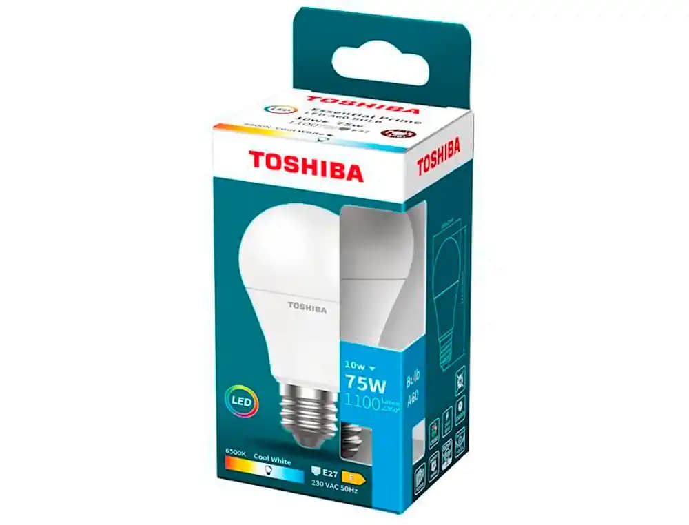 Toshiba Bombilla led toshiba essential a60 e27 10w luz fria 6500k