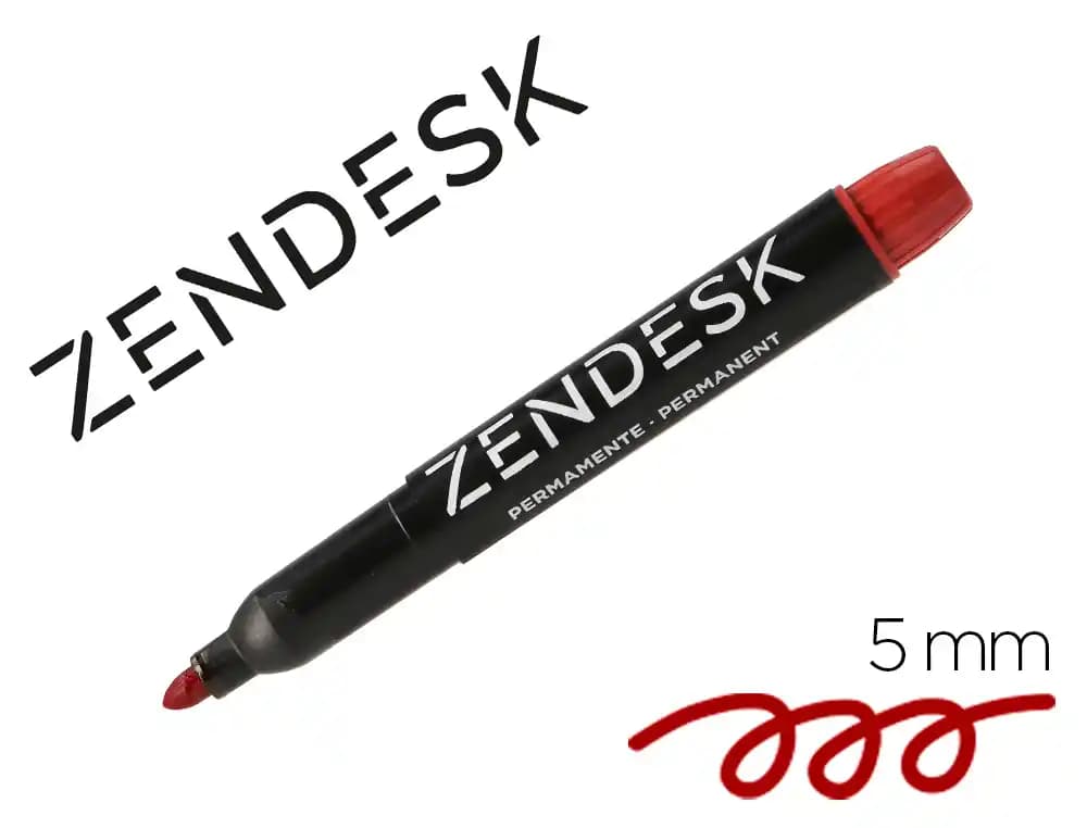 Rotulador zendesk marcador permanente punta redonda 5mm recargable