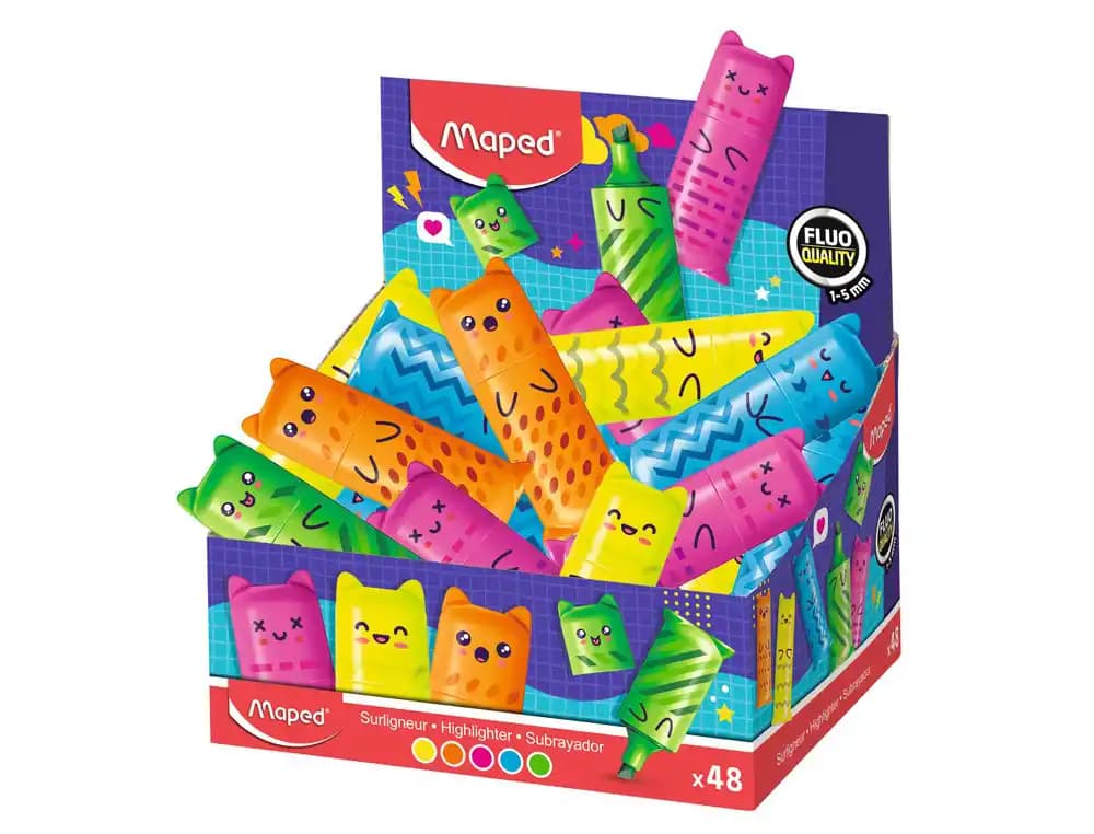 Rotulador maped fluorescente mini kawai
