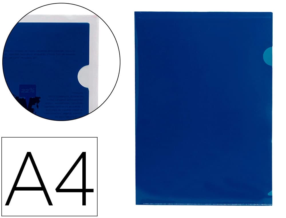 Liderpapel Carpeta liderpapel dossier uñero 44002 polipropileno din a4 azul 20 hojas