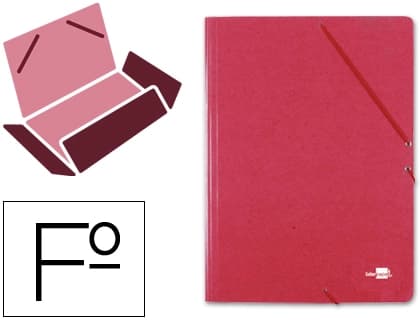 Liderpapel Carpeta liderpapel gomas tres solapas carton simil prespan folio