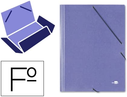 Carpeta liderpapel gomas tres solapas carton simil prespan folio