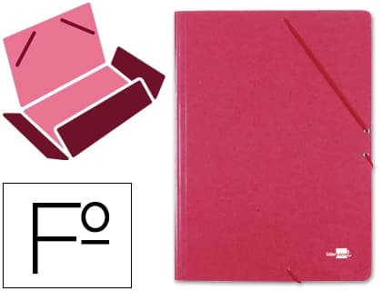 Carpeta liderpapel gomas tres solapas carton prespan folio