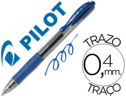 Pilot Boligrafo pilot g-2 tinta gel retractil sujecion de caucho