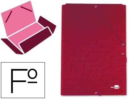 Carpeta liderpapel gomas tres solapas carton forrado folio