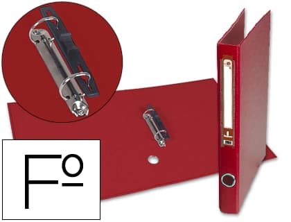 Carpeta de 2 anillas 25mm mixt as liderpapel folio forrado papercoat con ollao y tarjetero