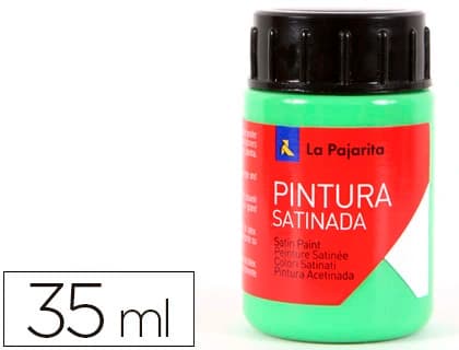 Pintura látex satinada La Pajarita, bote de 35 ml – Verde césped