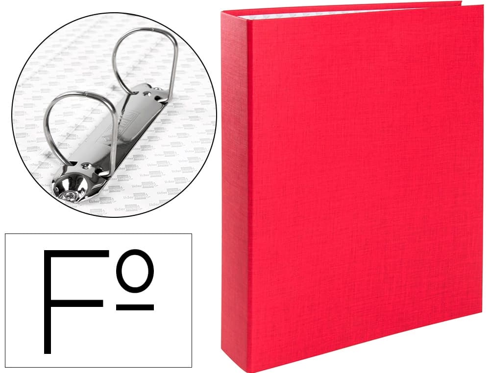 Carpeta de 2 anillas 40mm mixtas liderpapel folio carton forrado paper coat plastico