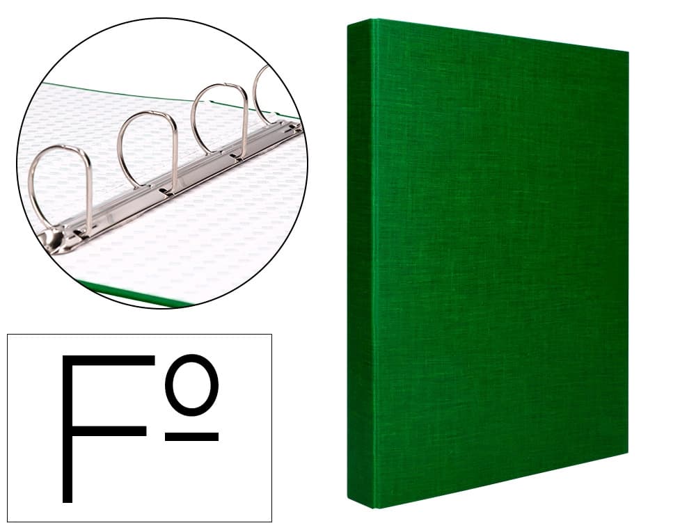 Carpeta de 4 anillas 40mm mixtas liderpapel folio carton forrado paper coat