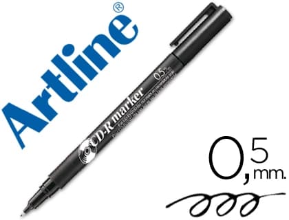 Artline Rotulador artline para cd punta de fibra permanente ek-883 -punta redonda 0.5 mm