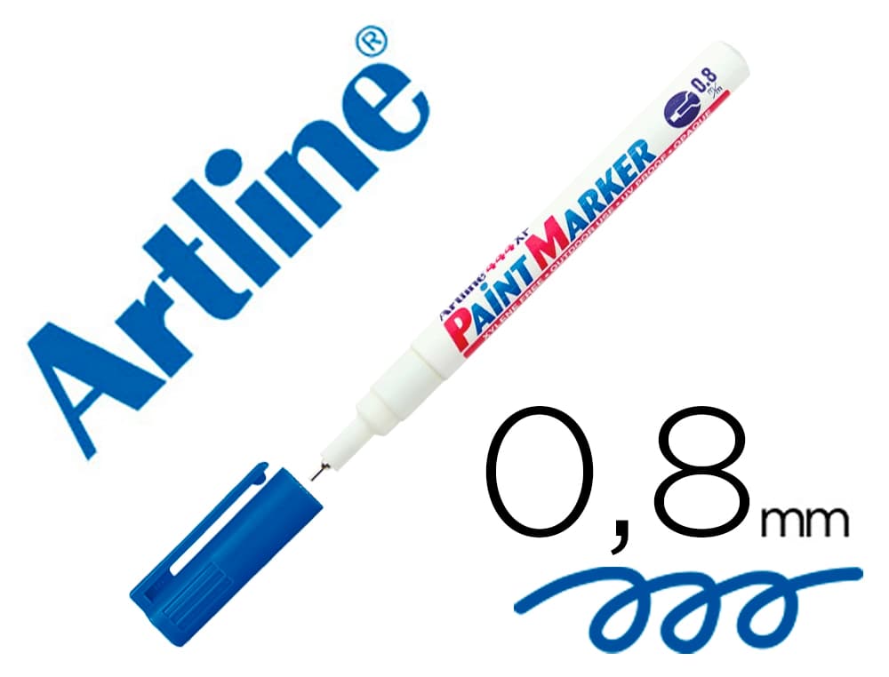 Rotulador artline marcador permanente ek-444 xf punta redonda 0.8 mm metal caucho y plastico