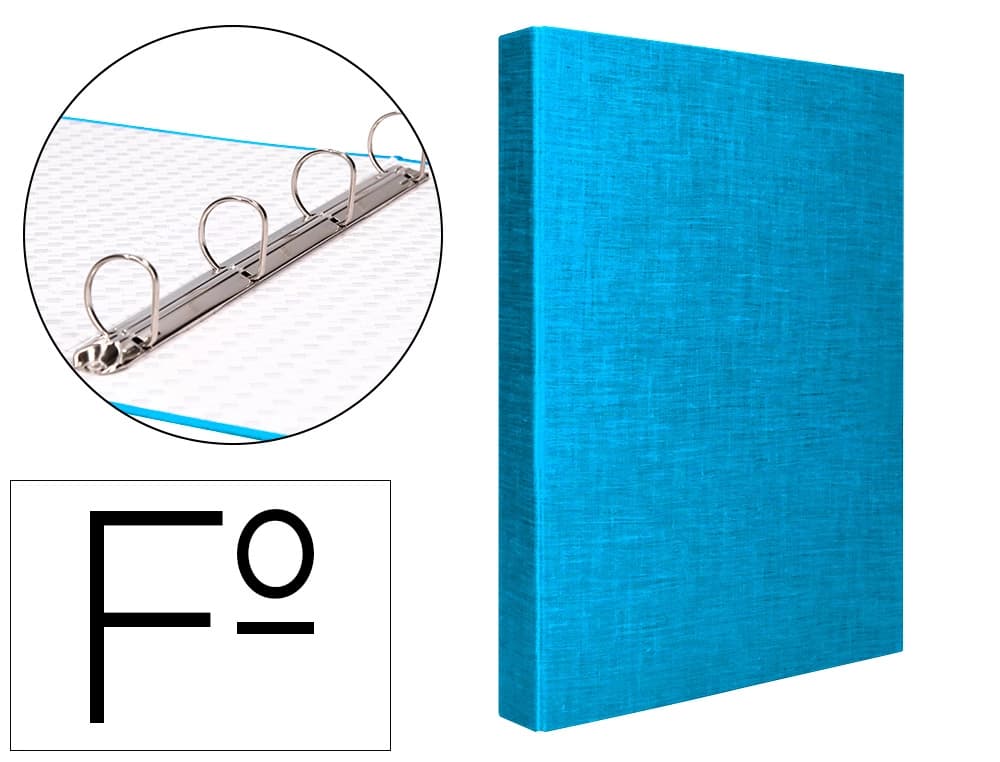 Liderpapel Carpeta de 4 anillas 25mm mixtas liderpapel folio carton forrado paper coat