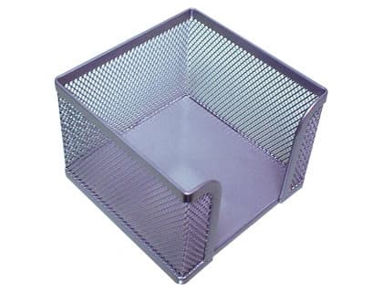 Soporte taco de papel q-connect metalico rejilla 95x95x80 mm