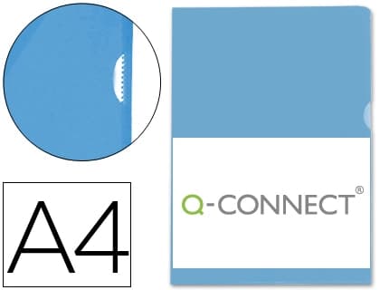 Q-connect Carpeta dossier uñero plastico q-connect din a4 120 micras -bolsa de 10 unidades