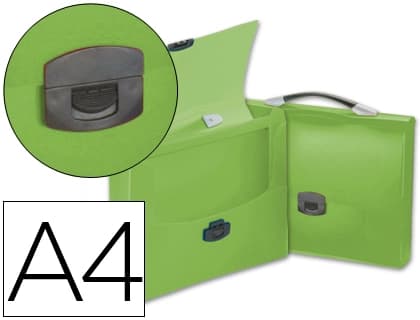 Carpeta liderpapel portadocumentos broche polipropileno din a4 con asa