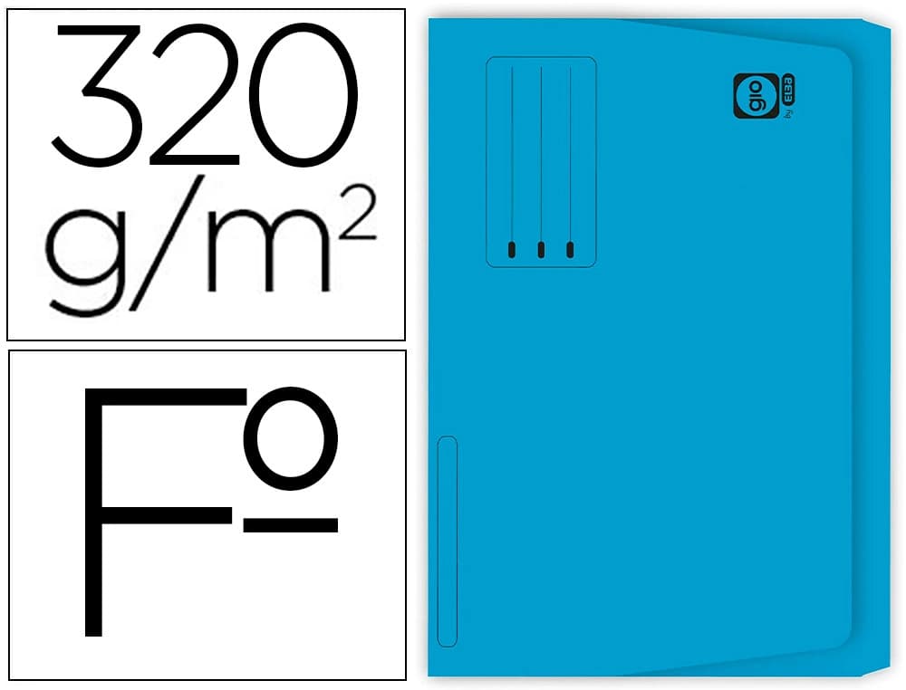 Gio Subcarpeta cartulina gio folio pocket con bolsa y solapa 320g/m2