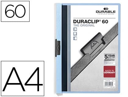 Carpeta duraclip dossier pinza lateral capacidad 60 hojas