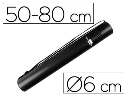 Liderpapel Portaplanos plastico liderpapel diametro 6 cm extensible hasta 80