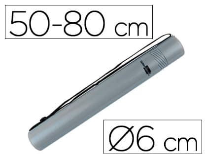 Portaplanos plastico liderpapel diametro 6 cm extensible hasta 80