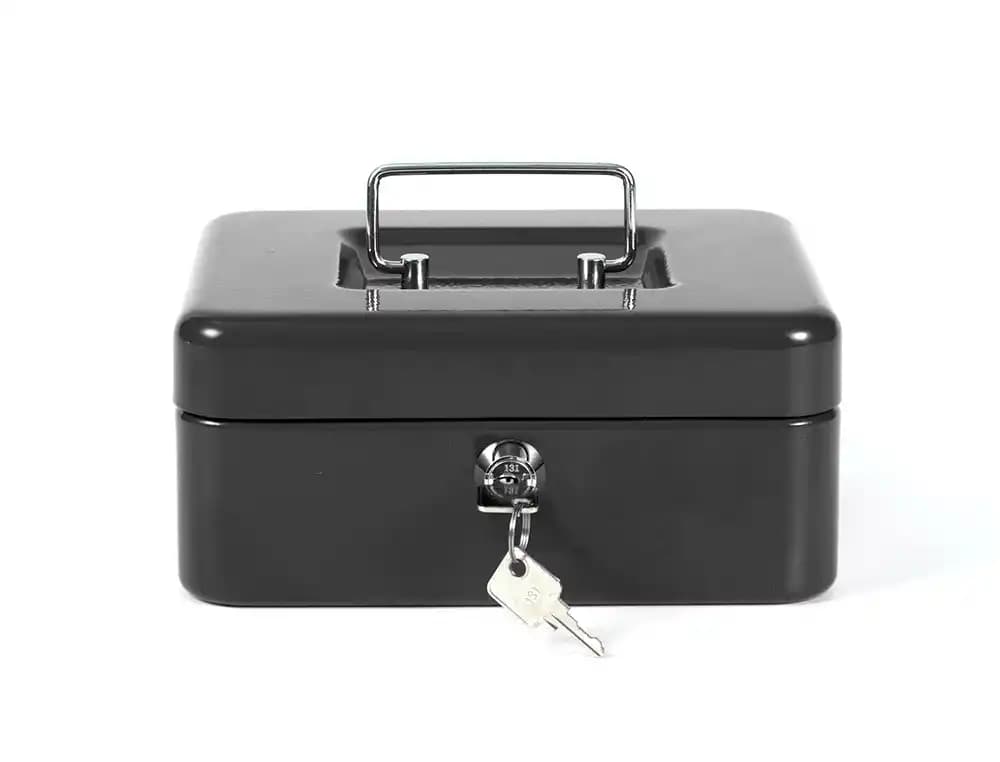 Q-connect Caja caudales q-connect 8\" 200x160x90 mm con portamonedas