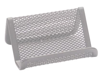 Q-connect Portatarjetas q-connect metalico 11x7,5x5 cm