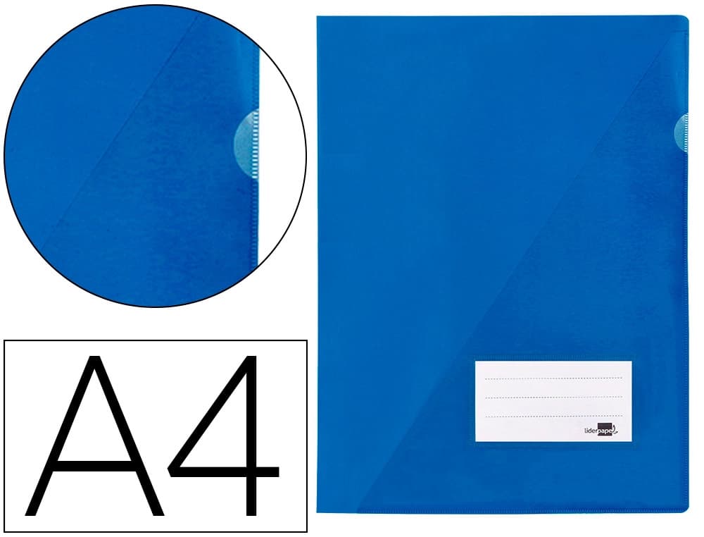 Liderpapel Carpeta liderpapel dossier a4 uñero con tarjetero y solapa interior