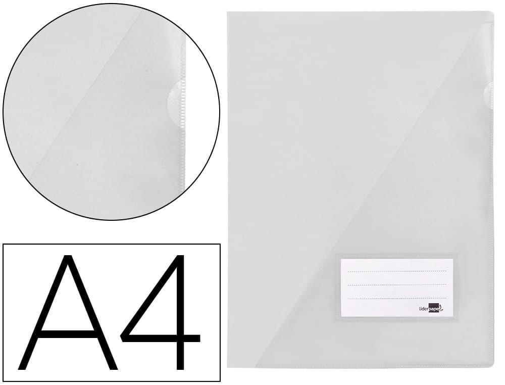 Carpeta liderpapel dossier a4 uñero con tarjetero y solapa interior