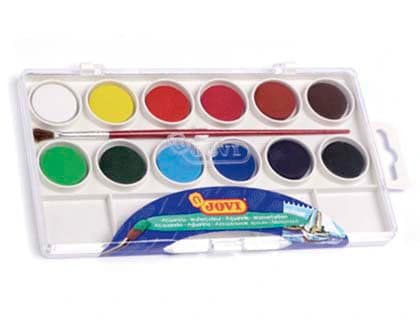 Jovi Acuarela jovi 12 colores con pincel estuche de plastico