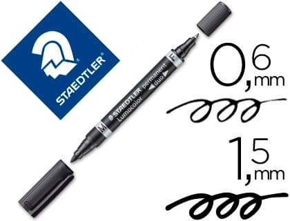 Staedtler Rotulador staedtler lumocolor permanente duo 348 punta f 0,6 mm punta m 1,5 mm