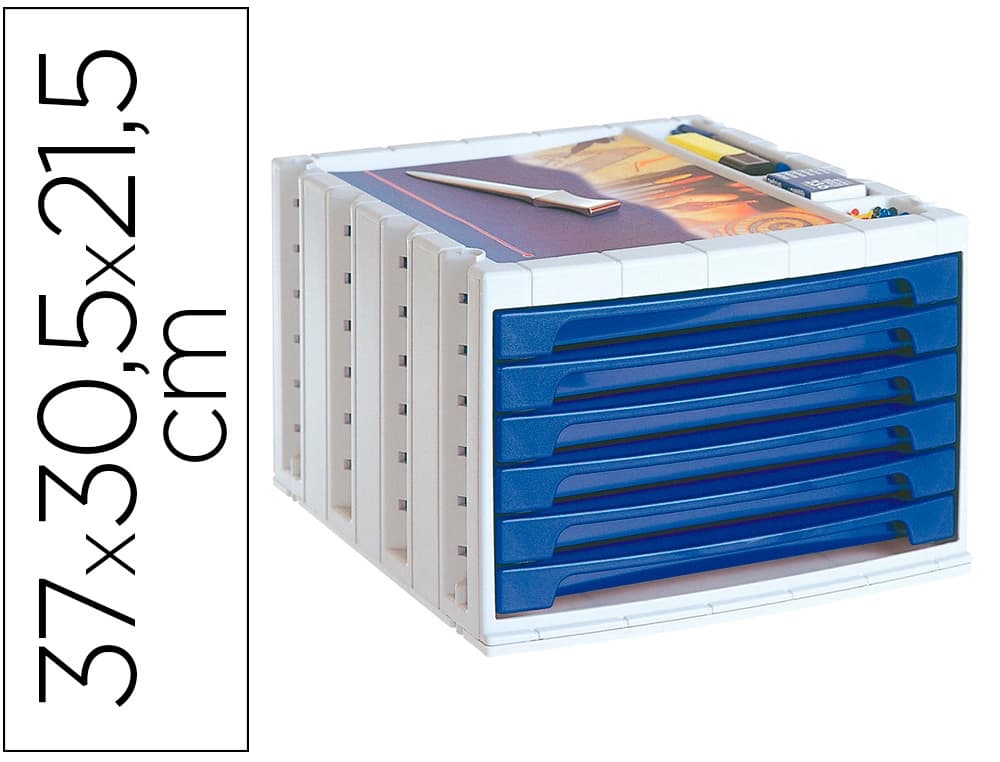 Archivo 2000 Fichero cajones de sobremesa archivo 2000 305x370x215 mm bandeja superior 5 cajones