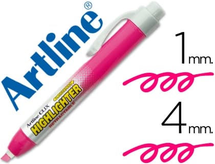 Rotulador artline clix fluorescente ek-63 punta biselada 4 mm