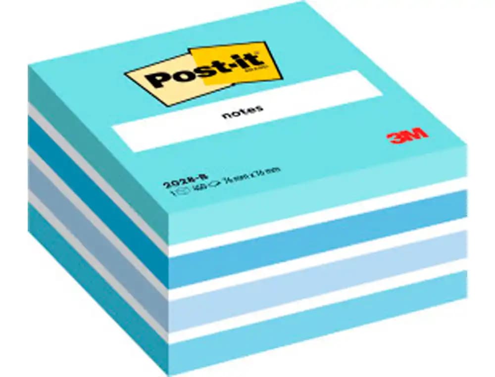 Post-it Bloc de notas adhesivas quita y pon post-it 76x76 mm cubo 450 hojas