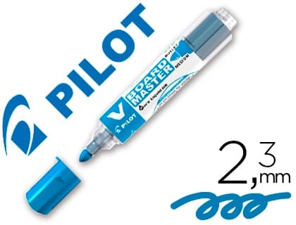 Rotulador para pizarra blanca Pilot V Board Master recargable de tinta líquida, trazo de 2,3 mm – Azul