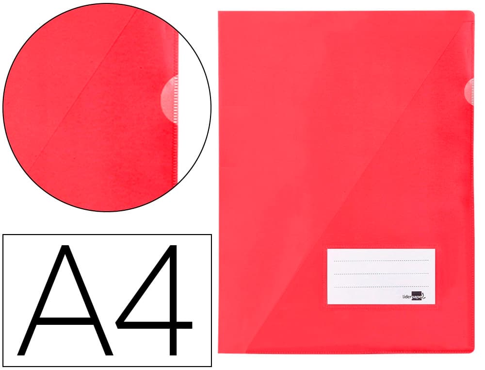 Liderpapel Carpeta liderpapel dossier a4 uñero con tarjetero y solapa interior
