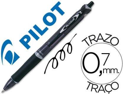 Boligrafo pilot acroball tinta aceite punta de bola de 1,0mm retractil