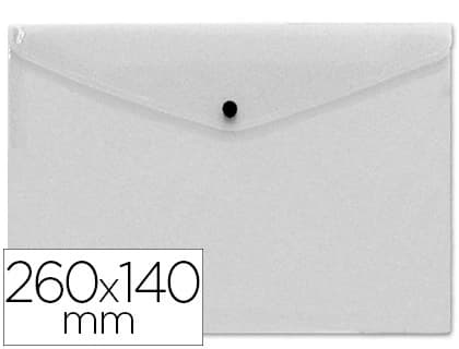 Liderpapel Carpeta liderpapel dossier broche polipropileno tamaño sobre americano 260x140mm transparente