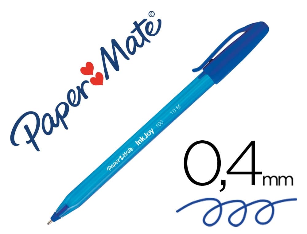 Papermate Boligrafo paper mate inkjoy 100 punta media trazo 1mm