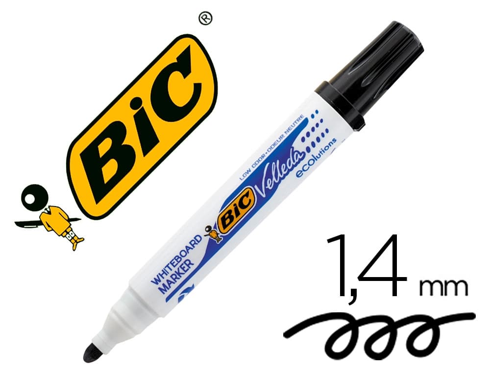 Bic Rotulador bic velleda para pizarra punta redonda 1,3 mm