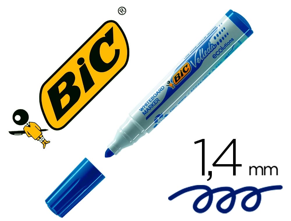 Rotulador bic velleda para pizarra punta redonda 1,3 mm