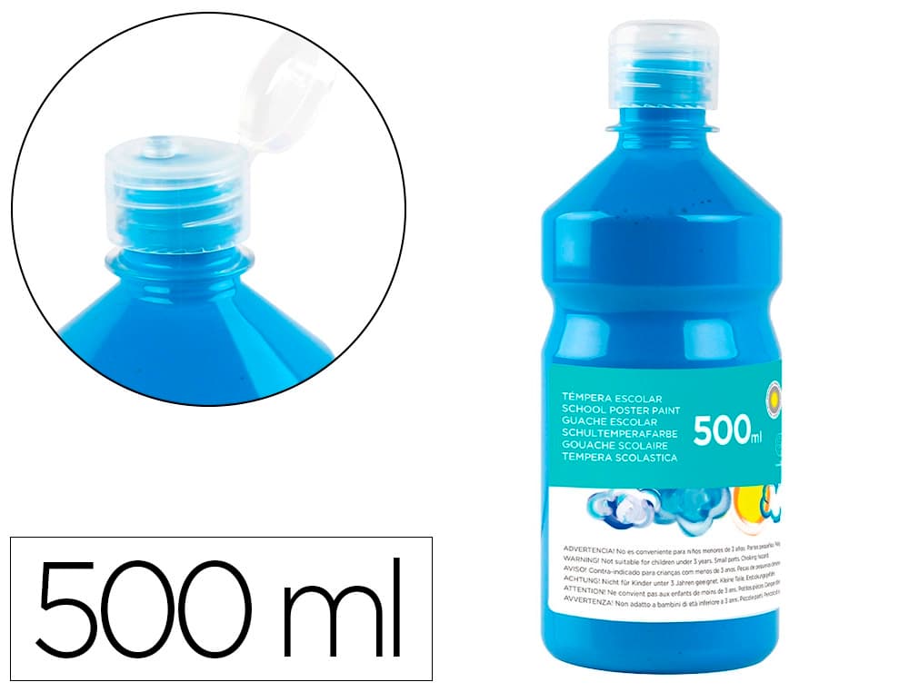 Tempera liquida liderpapel escolar 500 ml