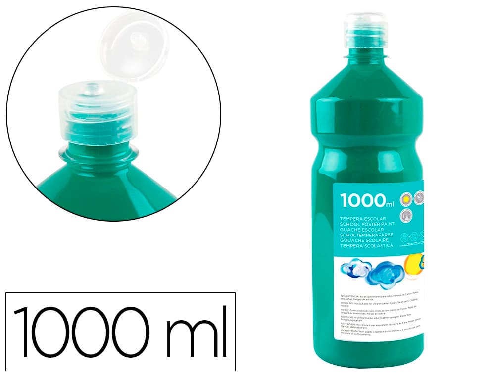 Tempera liquida liderpapel escolar 1000 ml