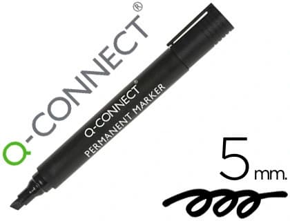 Q-connect Rotulador q-connect marcador permanente punta biselada 5 mm