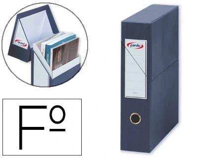 Pardo Archivador con tapa pardo carton forrado ollao lomo din a4 80 mm 335x250x80 mm