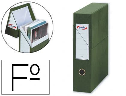 Archivador con tapa pardo carton forrado ollao lomo din a4 80 mm 335x250x80 mm