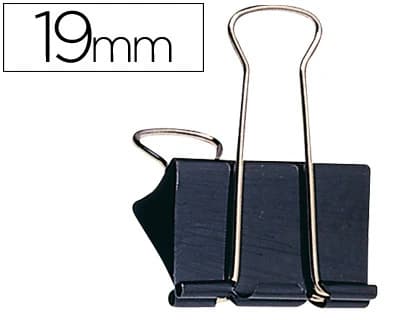 Q-connect Pinza metalica q-connect reversible n.1 19 mm caja de 10 unidades