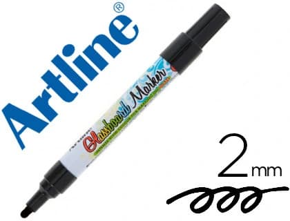 Artline Rotulador artline glass marker especial cristal borrable en seco o humedo · Negro