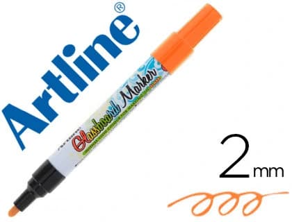 Artline Rotulador artline glass marker especial cristal borrable en seco o humedo · Naranja flúor