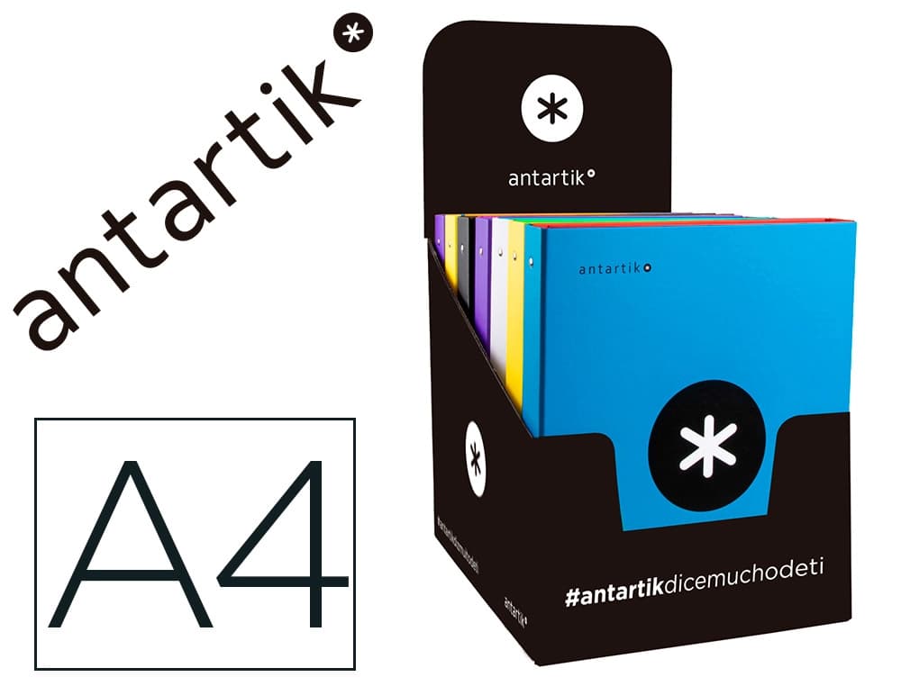 Antartik Carpeta 4 anillas 40 mm mixtas antartik a4 forrada